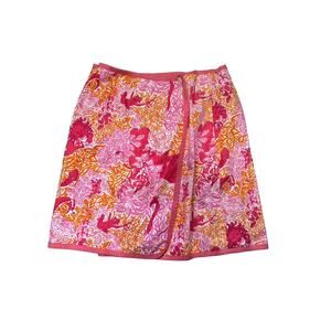 Vintage Lilly Pulitzer Reversible Wrap Skirt Size 6 Cotton